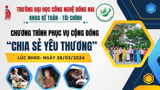 công tác phục vụ cộng đồng “Chia sẻ yêu thương” của Khoa KTTC - DNTU