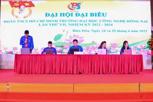 Đại biểu Đoàn khoa Kinh tế - Quản trị tham dự Đại hội Đại biểu Đoàn TNCS Hồ Chí Minh của Trường Đại học Công nghệ Đồng Nai, lần thứ VII, nhiệm kỳ 2022-2024
