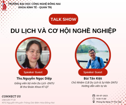TALKSHOW “DU LỊCH VÀ CƠ HỘI NGHỀ NGHIỆP”
