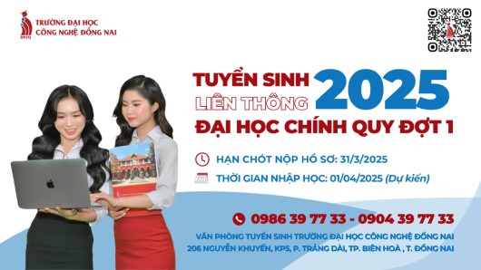 Thông báo tuyển sinh Liên thông Đại học Chính quy đợt 1 năm 2025