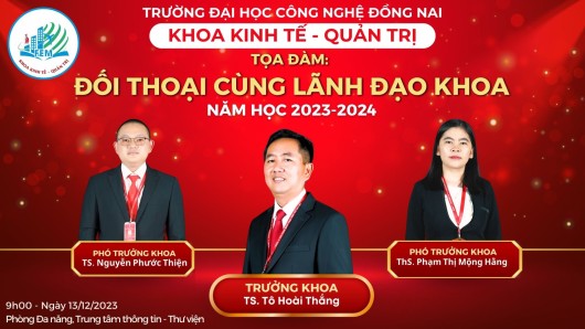 Tọa đàm Đối thoại cùng Lãnh đạo khoa Kinh tế Quản trị - Năm học 2023-2024