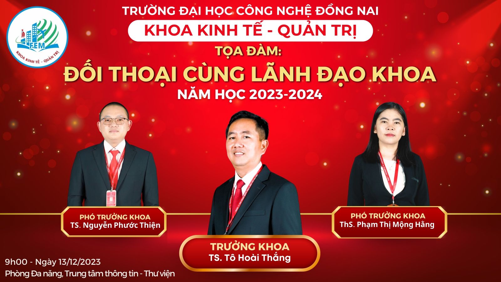Đối thoại cùng Lãnh đạo khoa Kinh tế Quản trị - Năm học 2023-2024